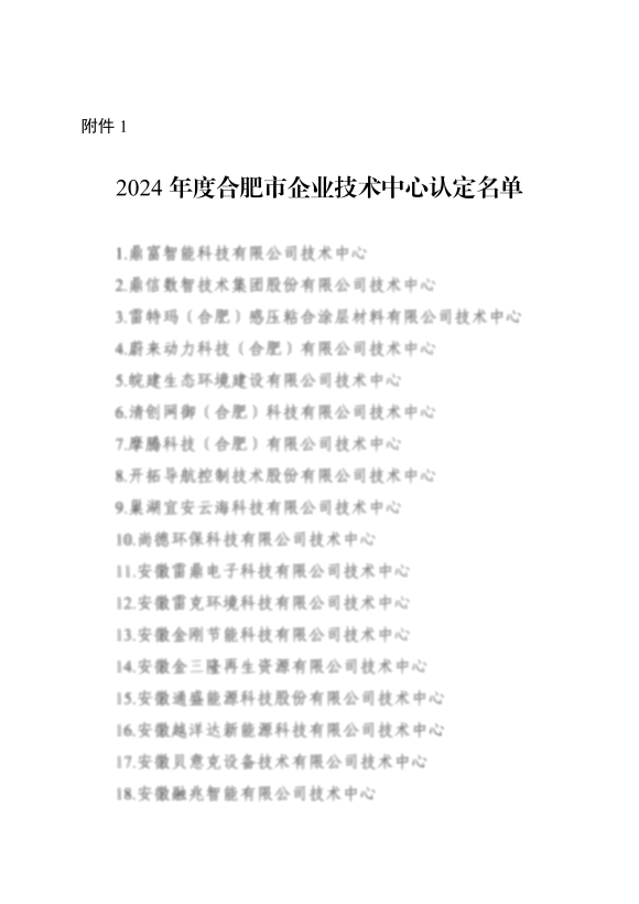 合工信科技〔2024〕130號關于公布2024年度合肥市新認定和評價合格企業技術中心名單的通知_02.png